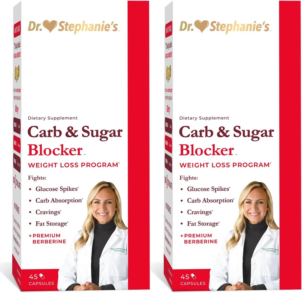 Dr. Stephanie's Mealtime Carb & Sugar Blocker - Μειώστε τα διυλιζόμενα υδατάνθρακες & σάκχαρα, χωρίς διεγερτικό (2 Pack)
