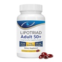 Lipotriad Adult 50+ Eye Vitamin and Mineral Supplement - ONE Per Day Eye Vitamin w/10mg Lutein, Zeaxanthin, Omega 3, Vitamin C, E, Zinc Copper - 2mo Supply, 60 Softgels