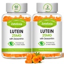 Lutein Gummies 25mg - Βιταμίνες ματιών Lutein & Zeaxanthin Συμπληρώματα υγείας ματιών για ενήλικες, Sugar Free Eye Health Gummies συμπλήρωμα - Υποστήριξη Όραμα, ωχρό, μπλε φως φιλτράρισμα (120 Κόμβος)