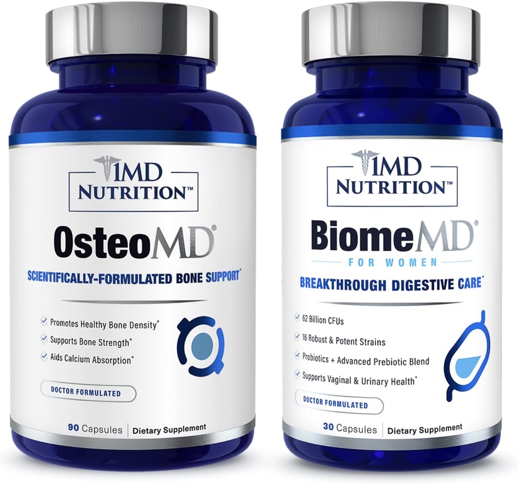 1MD Διατροφή OsteoMD & BiomeMD για τις γυναίκες Bundle 