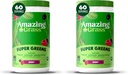 Amazing Grass Super Greens Powder,Organic,Greens Superfood Powder,Smoothie Supplements,Supports Digestion,Probiotics,Spirulina,Beet Root,Berry,60 Servings,16.9 Ounce (Packaging May Vary) (Pack of 2)