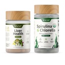 Snap Supplements Liver Health + Organic Spirulina and Chlorella Bundle | 60 + 120 Capsules, Milk Thistle Silymarin Liver Support, USDA Organic Spirulina & Chlorella, Non-GMO, Vega, Gluten-Free
