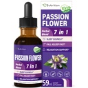 Passion Flower Liquid Drops for Sleep Support, Natural Herbal Formula with Valerian Root Chamomile Extract support Sleep Soundly & Relaxation. Συμπλήρωμα υψηλής βιοδιαθεσιμότητας.2oz