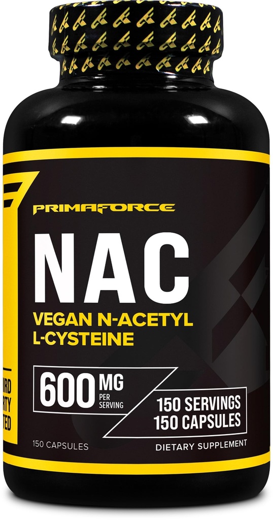 Primaforce NAC Vegan N-Acetyl L-Cysteine Supplement (600 mg) 150 Capsules