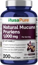 NusaPure Mucuna Pruriens 1000mg 200 Veggie Caps (Μη ΓΤΟ, 100% χορτοφάγοι, Vegan)
