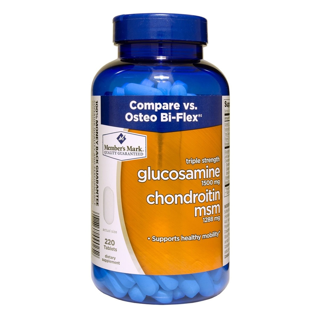 Member's Mark Triple Strength Glucosamine Chondroitin MSM (220 Count)