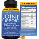 Viva Naturals Glucosamine Chondroitin MSM Joint Support Supplement, 90 Capsules - with Turmeric, Black Pepper, Boswellia and Hyaluronic Acid - Joint Health Supplement for Mobility and Flexibility