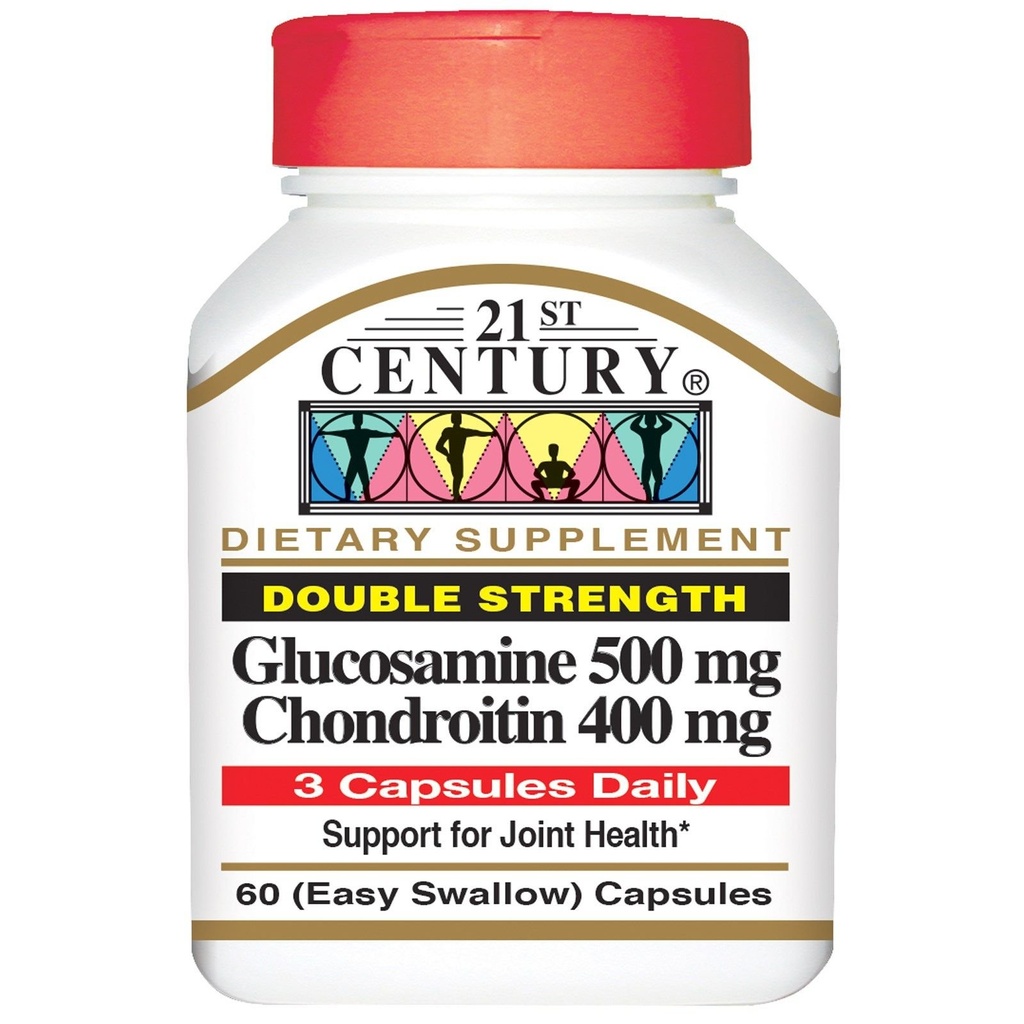 21st Century Glucosamine 500Mg & Chondroitin 400Mg Capsules 60 Ct (4 Pack)