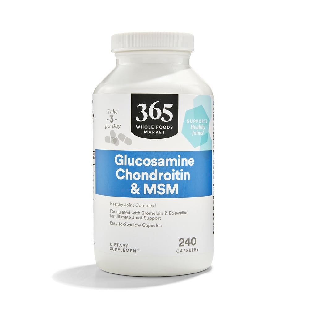 365 by Whole Foods Market, Glucosamine Chondroitin and MSM, Supports Healthy Joints, 240 Capsules