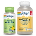 SOLARAY Vitamin C 1000mg και Mullein Leaf Wellness Bundle - Time Release Vitamin C Supplement και Mullein Caps, παραδοσιακά χρησιμοποιείται για την υποστήριξη της ευεξίας - Vegan, 60-Day Εγγύηση, 275/100 VegCaps