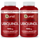 Qunol Mega Ubiquinol CoQ10 100mg, Superior Absorption, Patented Water and Fat Soluble Natural Supplement Form of Coenzyme Q10, Antioxidant for Heart Health, 240 Count Softgels, 120 Count (Pack of 2)