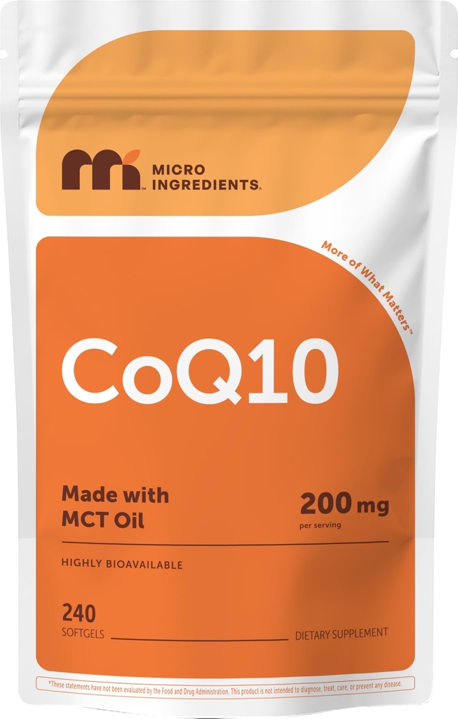 Micro Συστατικά CoQ10 200mg ανά υπηρεσία, 240 Softgels 