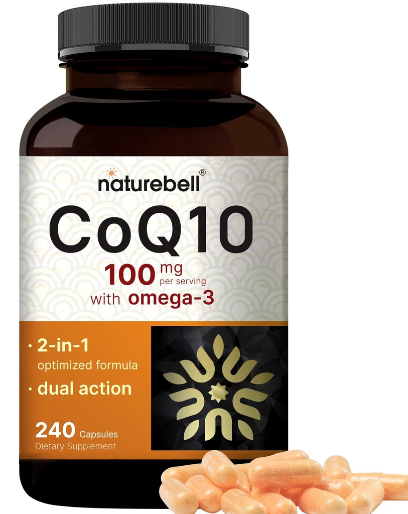 NatureBell CoQ10 100mg με Omega 3, 240 κάψουλες 