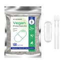 Άδειες κάψουλες Vegan Μέγεθος 0 - (100 κόμης) Άδειες κάψουλες DIY Καψάκιο λαχανικών Γέμισμα - Άδειες κάψουλες λαχανικών με 2 κουταλάκια μικροεργαστηρίου