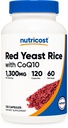 Nutricost Red Yeast Rice with CoQ10 1300mg, 120 Capsules, 60 Servings - Non-GMO, Gluten Free