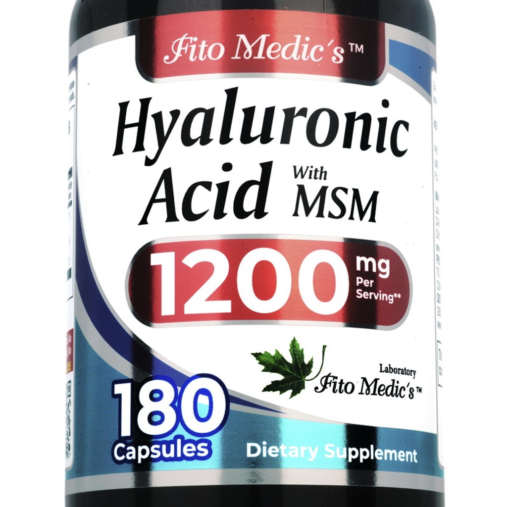 FITO MEDIC'S Lab | Hyaluronic Acid | Hyaluronic Acid Capsules | with MSM, 180 Capsules | Acido hialuronico |