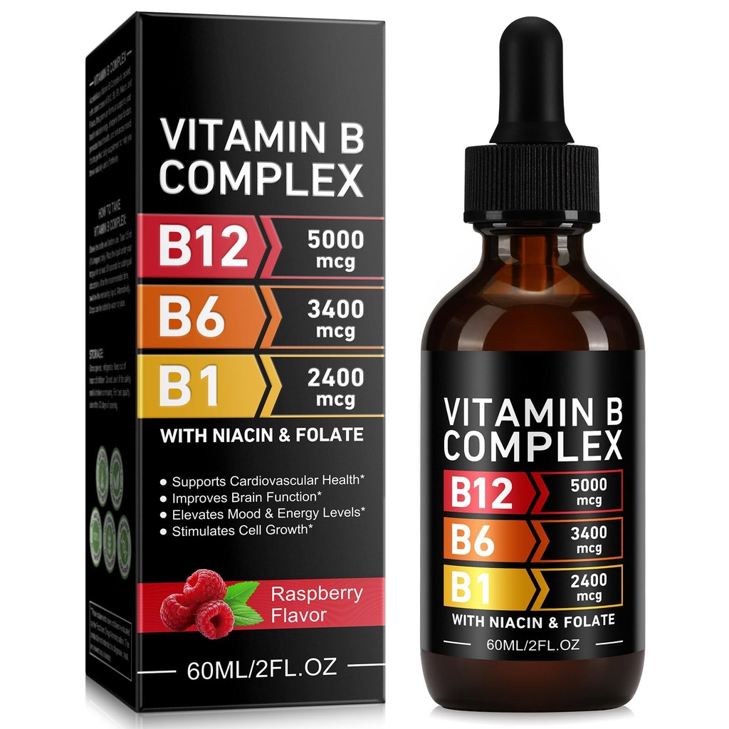 Frovetani Organic Vitamin B Complex,Vitamin b Complex for Women, Vitamin B Complex Liquid, Vitamin B12 Methylcobalamin,Vitamin b6,B1,B9 for Metabolic Health Support, Vegan, Non-GMO, Gluten Free