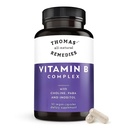Thomas' all-natural Remedies Vitamin B Complex with Choline, PABA & Inositol, Supports Energy Metabolism, Clarity & Nerve Support, Hair Skin Nails Vitamins, Made in USA, 60 Vegan Capsules