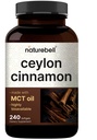 NatureBell Ceylon Cinnamon, 240 Softgels – Cinnamon Supplement Made with MCT Oil – Herbal Extract Pills – Non-GMO, cGMP Manufactured