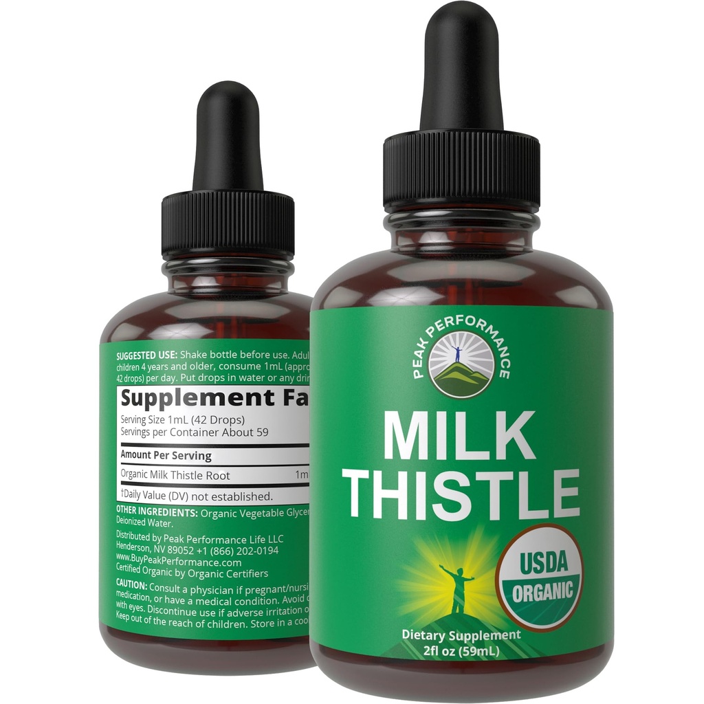 Εκχύλισμα Vegan Liquid Drops. Συκώτι αποτοξινωμένο βοτανικό συμπλήρωμα. Zero Sugar, Μεγάλη για Digestion και A Cleanse. Καθαρό οργανικό γάλα γαϊδουράγκαθο συμπληρώματα βάμμα για τις γυναίκες και τους άνδρες