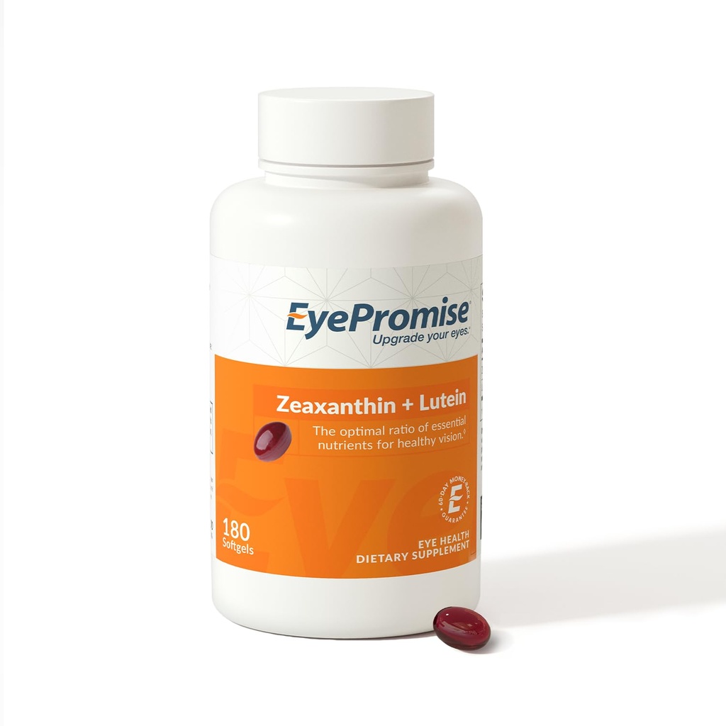 EyePromise Zeaxanthin Plus Lutein Eye Health Supplements - 180 Softgels, 90-Day Supply - Eye Vitamins with Lutein and Zeaxanthin to Enhance and Support Healthy Vision