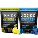 Jocko Fuel Hydrate Electrolytes Powder - Low Sugar Hydration Amplifier for Recovery, Dehydration & Exercise - Vitamins B6, B12 & C (32 Packets, 2 Pack Bundle)