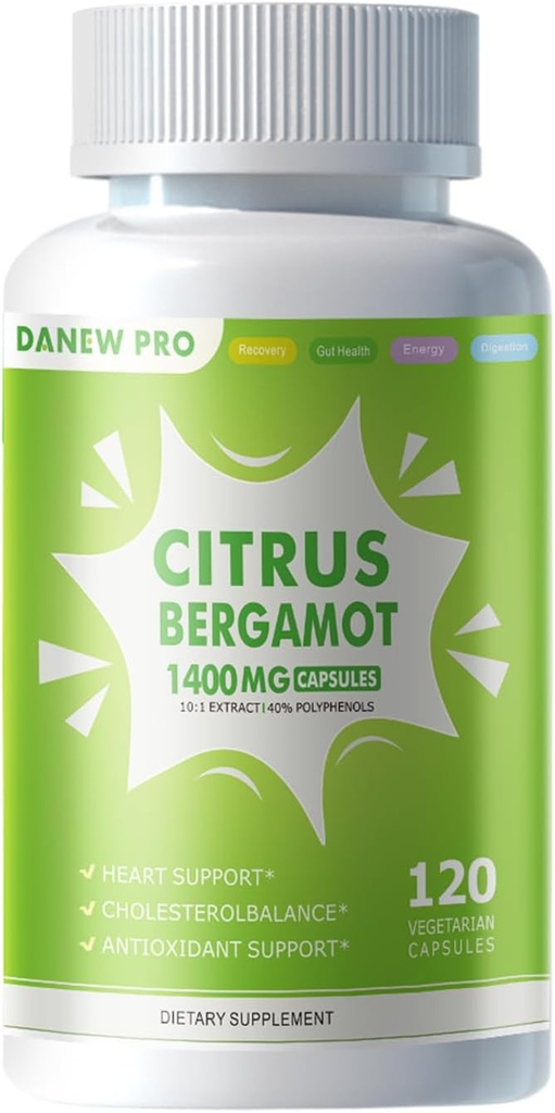 Βιολογικά Εσπεριδοειδή Bergamot 1400mg, 120 Κάψουλες -Citrus Bergamia - Αιθέριο Έλαιο και Εσπεριδοειδή Βιοφλαβονοειδή - Φυσικά συμπληρώματα υγείας καρδιάς για γυναίκες και άνδρες - Μη ΓΤΟ χάπια