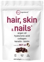 Micro Ingredients Hair Skin and Nails Vitamins for Women & Men | 400 Softgels with MCT Oil | 22-in-1 Argan Oil, Hyaluronic Acid, Collagen, Keratin & Biotin Complex | Natural Hair Growth Support