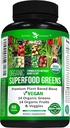 Poent Garden Organic Superfood Greens, Fruit and Veggies συμπλήρωμα πλούσιο σε βιταμίνες & αντιοξειδωτικά με Alfalfa, Beet Root & Tart Cherry για την ενίσχυση της ενέργειας, της ανοσίας & της ουροδόχου κύστης, ταμπλέτες πράσινου 60 Ct