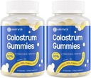 Συμπληρώματα βοοειδών Gummies - με 60% Highest IgG, Lactoferrin, Προβιοτικά και Πρεβιοτικά για ενήλικες και παιδιά, Vanilla Flavor & Sugar Free, 2 Pack
