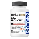 Oral Probiotic with 12 Probiotic Strains, BLIS K12 M18, B. lactis & L. Reuteri - Dental Care - Fresh Breath & Gum Health - Easy to Take for Adults & Kids - Scentless - 50 Chewable Tablets