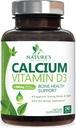 Calcium Supplement with Vitamin D3-1200 mg Calcium per Serving with D3 for Best Absorption - Supports Immune Health, Bones & Teeth - Nature's Calcium is Bottled in USA for Women & Men - 240 Tablets