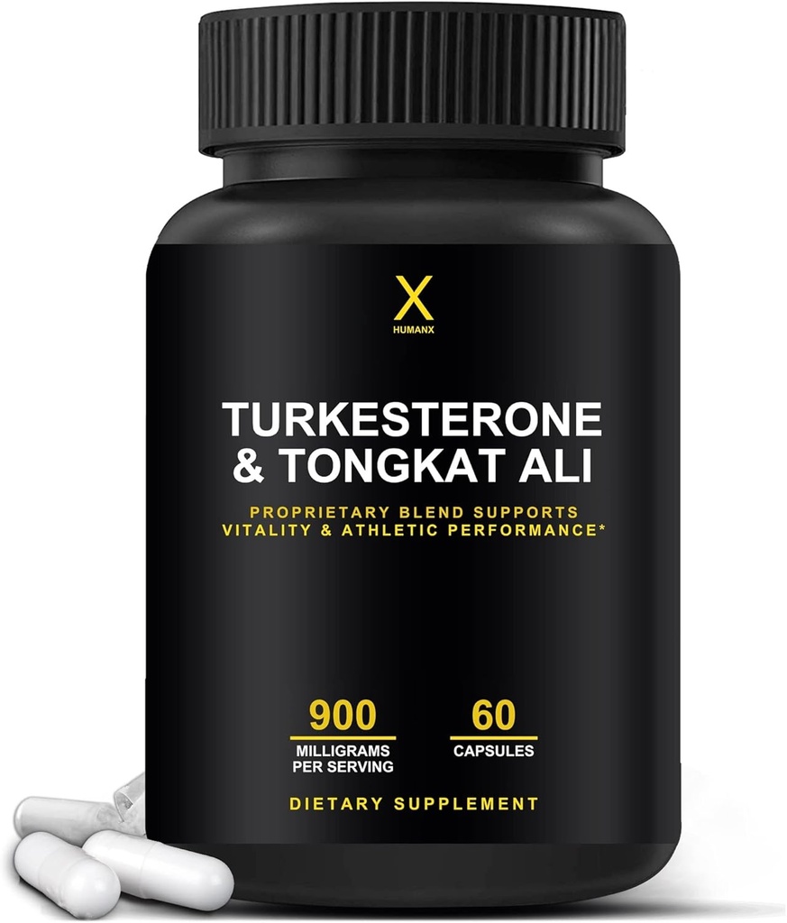 HUMANX Turkesterone & Tongkat Ali 900mg - Υποστηρίζει την ενέργεια, Stamina, και την αποκατάσταση των μυών και την ανάπτυξη - συμπλήρωμα Turkesterone - συμπλήρωμα Tongkat Ali - μακριά εκχύλισμα Jack (Eurycoma Longifolia)
