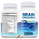 18-in-1 Brain Supplement for Memory and Focus – Nootropic Capsules with Alpha GPC, Bacopa, Ginkgo Biloba, Lion's Mane, Vitamin B6 & B12 | Cognitive Health, Mental Clarity | Vegan, Non-GMO