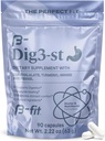 B-FIT Digestive Herbal Supplement - Ρίζα τζίντζερ, κουρκουμά, μάραθο και Cuachalalate - 60 κάψουλες - 100% Φυσική Φόρμουλα για Εύκολη Πέψη & Στομάχι Comfort - Χρήση Πριν από τα γεύματα