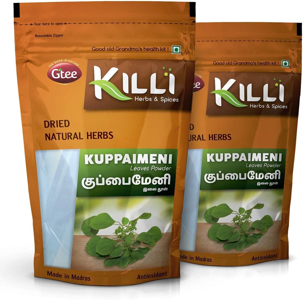 KILLI Kuppaimeni | Indian Acalypha | Indian Nettle Leaves Powder, 100g (Pack of 2)