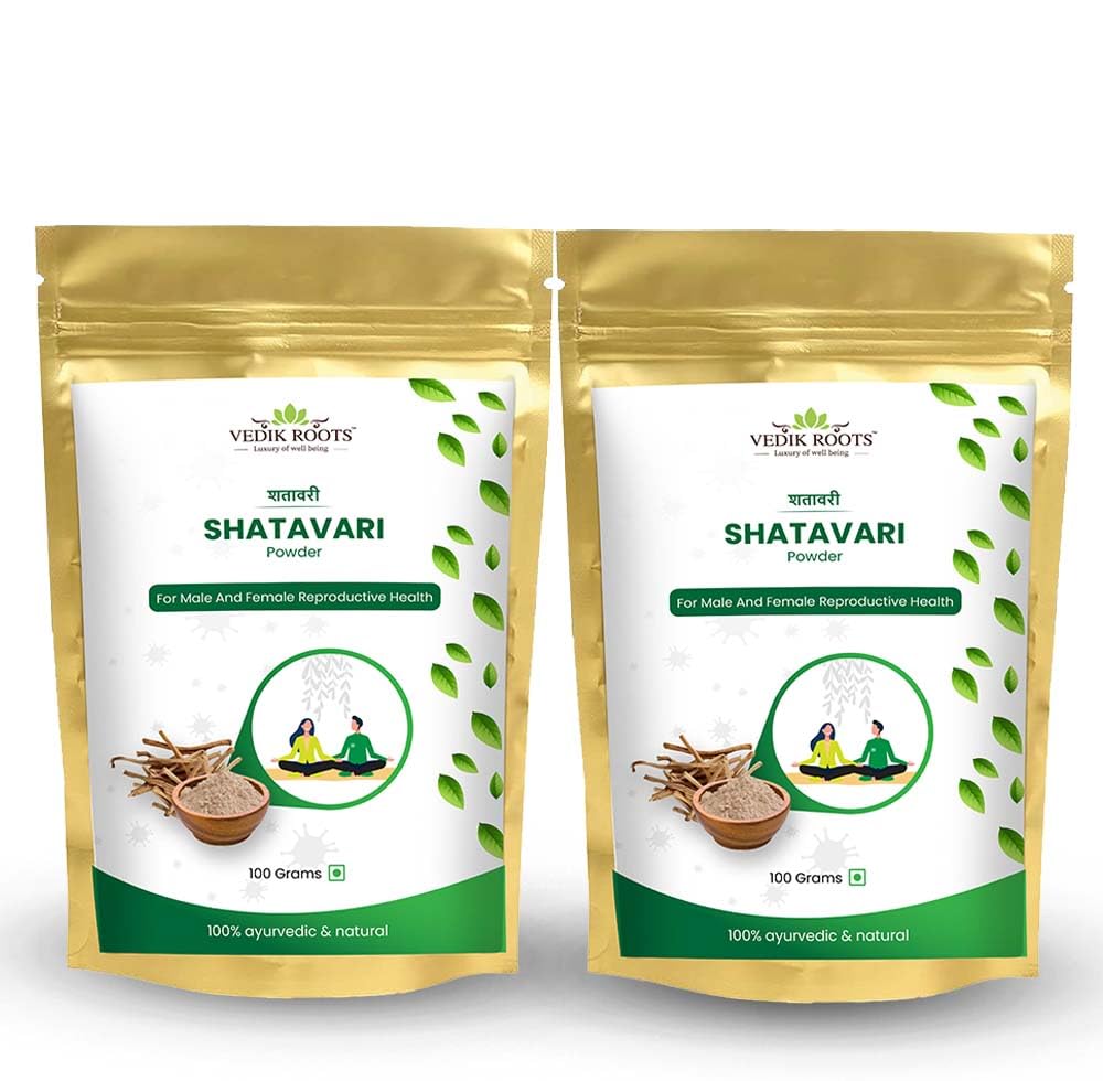 Pure Shatavari, 100 g Breast Feeding Supplement Herbal Supplement Hormonal Balance Supplement Lactation Supplement for Women (Pack of 2)