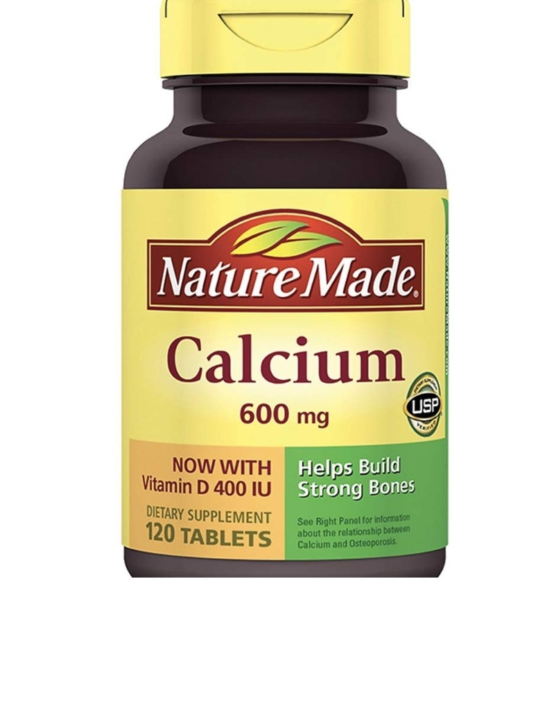Nature Made Calcium 600 mg με βιταμίνη D - 120 δισκία από τη φύση Made