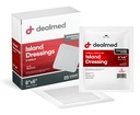 Dealmed Sterile Gauze Island Wound Dressing 6" x 6" Gauze Pads, Disposable, Latex-Free, Adhesive Borders with Non-Stick Pads First Aid Kit and Medical Facilities 25 Count