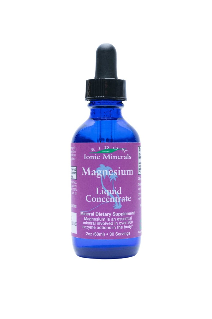 Eidon Liquid Magnesium Concentrate - Ionic Magnesium Drops συμπλήρωμα για ενήλικες, άνδρες και γυναίκες, υποστηρίζει τη μυϊκή χαλάρωση, Bioδιαθέσιμο, χωρίς πρόσθετα ή συντηρητικά - 2 oz