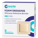 Conkote Silicone Foam Dressings 4'' X 4'', Large Bandages for Bedsores, Wound Care, Box of 5 Dressings