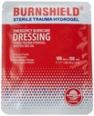 Burnshield Burn Dressing 4" x 4" – Sterile Hydrogel Trauma Pad for Minor Burns, Scalds & Sunburn – Single Use First Aid Treatment