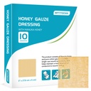 Manuka Honey Gauze Dressing 2"x2" Pack of 10, Manuka Honey Wound Care Bandage for Cuts, Scalds and Burns, Wound Dressing Products