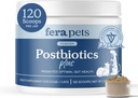 Fera Pets Postbiotics Plus Prebiotics for Dogs & Cats - με Slippery Elm - Προάγει την ιδανική Digestive Υγεία & Φλεγμονώδη Ανταπόκριση - Ενισχύει την Ανοσία - 120 Scoops