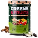 Nutrology Πράσινα & Φρούτα Σκόνη-φυσικά πηγάζει Superfood, Σκόνη τεύτλων, Mushroom Blend, Προβιοτικά, Digestive Ένζυμα, Ίνες, Αντιοξειδωτικά, Ανοσοποιητική Υποστήριξη, Χωρίς Γλουτένη - Βανίλια Κανέλα