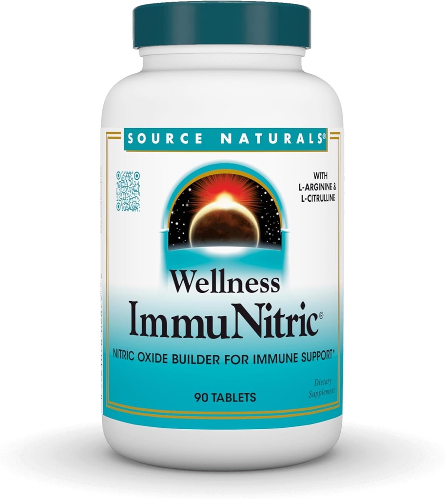 Source Naturals Wellness Immunitric, Nitric Oxide Builder για την υποστήριξη του ανοσοποιητικού συστήματος* - 90 δισκία