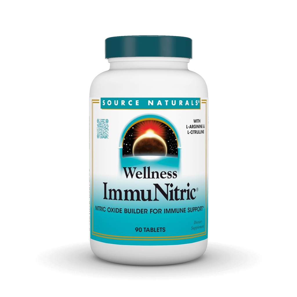 Source Naturals Wellness Immunitric, Nitric Oxide Builder for Immune System Support* - 90 Tablets