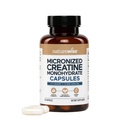 NatureWise Micronized Creatine Monohydrate Pills, 2500mg Per Serving - Creatine for Women & Men - Pure, Unflavored, Supports Lean Muscle Mass, Endurance - 60 Capsules[30-Day Supply]
