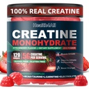 Health4All Creatine Monohydrate Gummies 5g for Men & Women, Creatine Gummy for Strength Energy & Muscle Growth Support Pre-Workout Supplement - Strawberry 120 Gummy