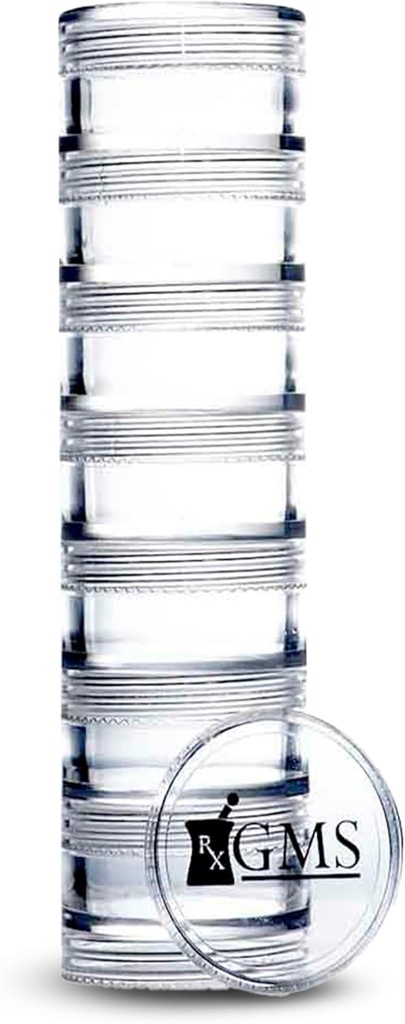 7 Ημέρα Οργανωτής Χάπια Ιατρική - Stackable Pill Box -Fits Μικρά δισκία & συμπληρώματα βιταμίνης - Κρατήστε την Καθημερινή σας Ιατρική Οργανώνεται σε ένα μέρος - Επιπλέον Μικρό - σαφές